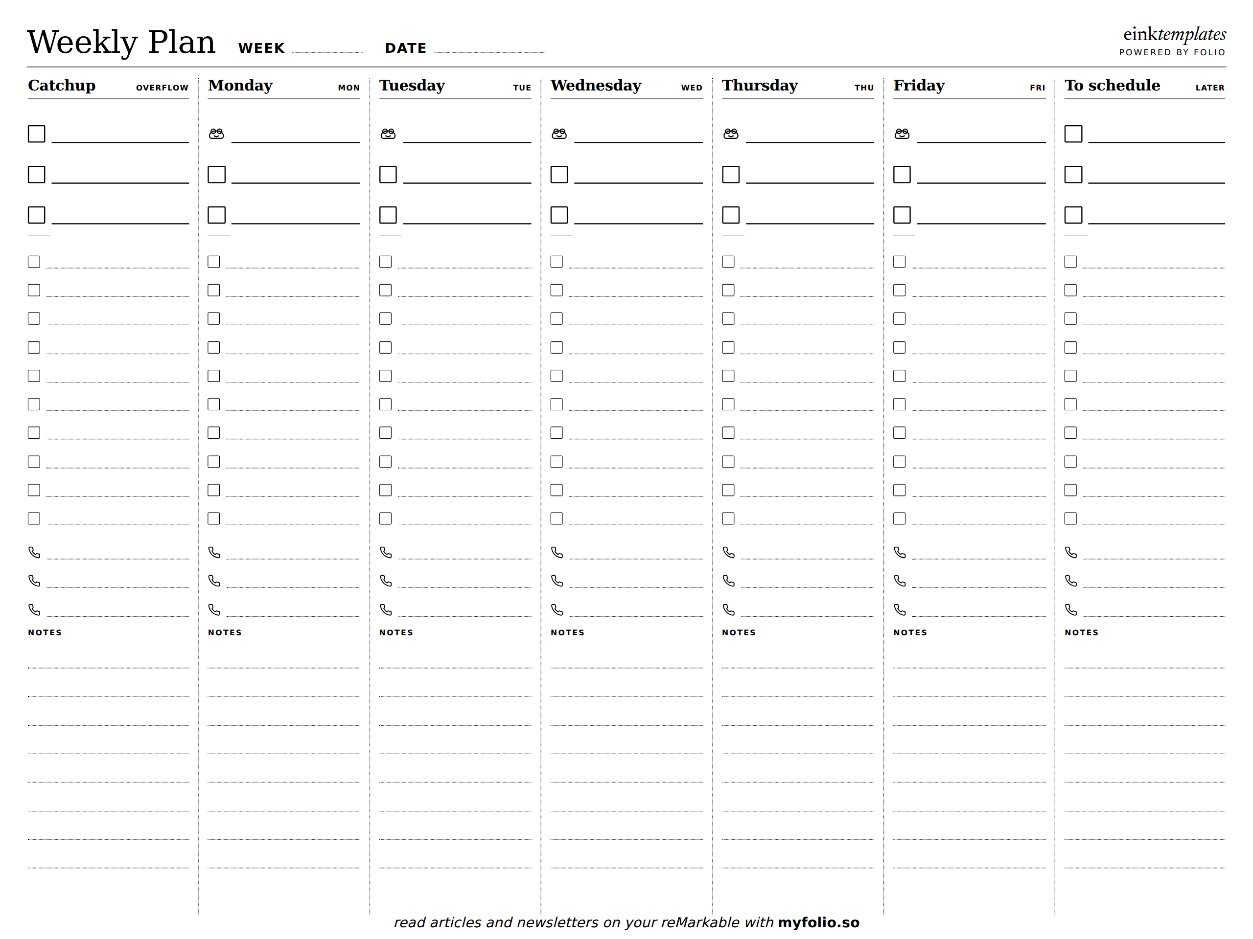 Weekly To-Do template preview